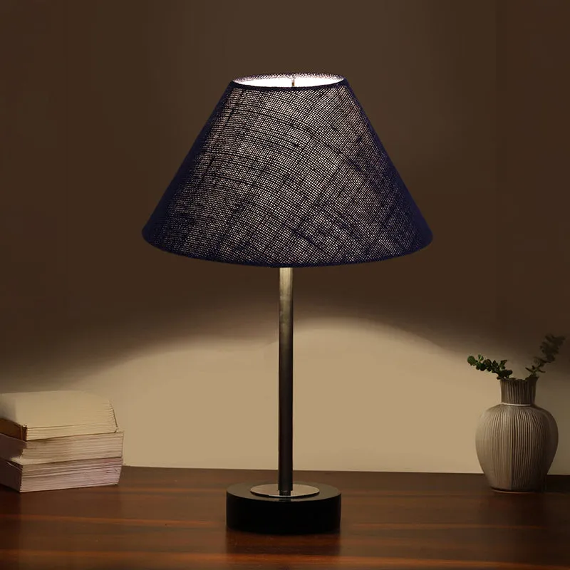 Sienna II Rodin Wooden Table Lamp - Blue,Silver,Black media 1