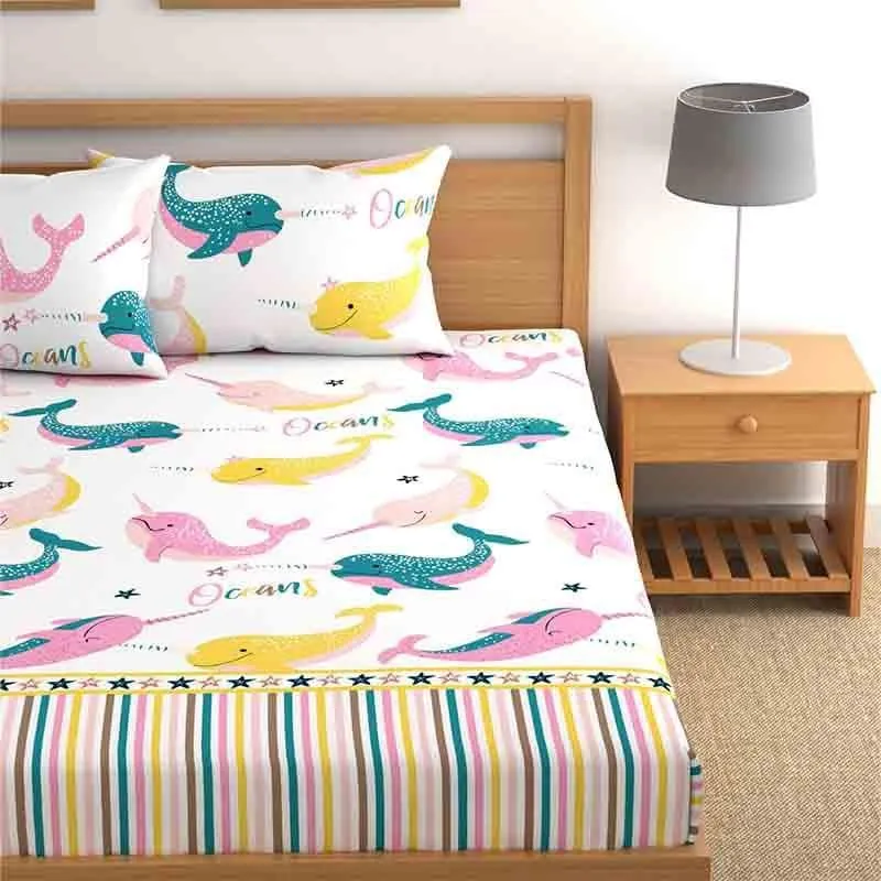 Narwhals Kids Microfiber Bedsheet - 150 GSM media 3
