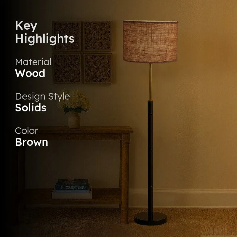 Horizon Curve Wooden Floor Lamp - Beige media 2