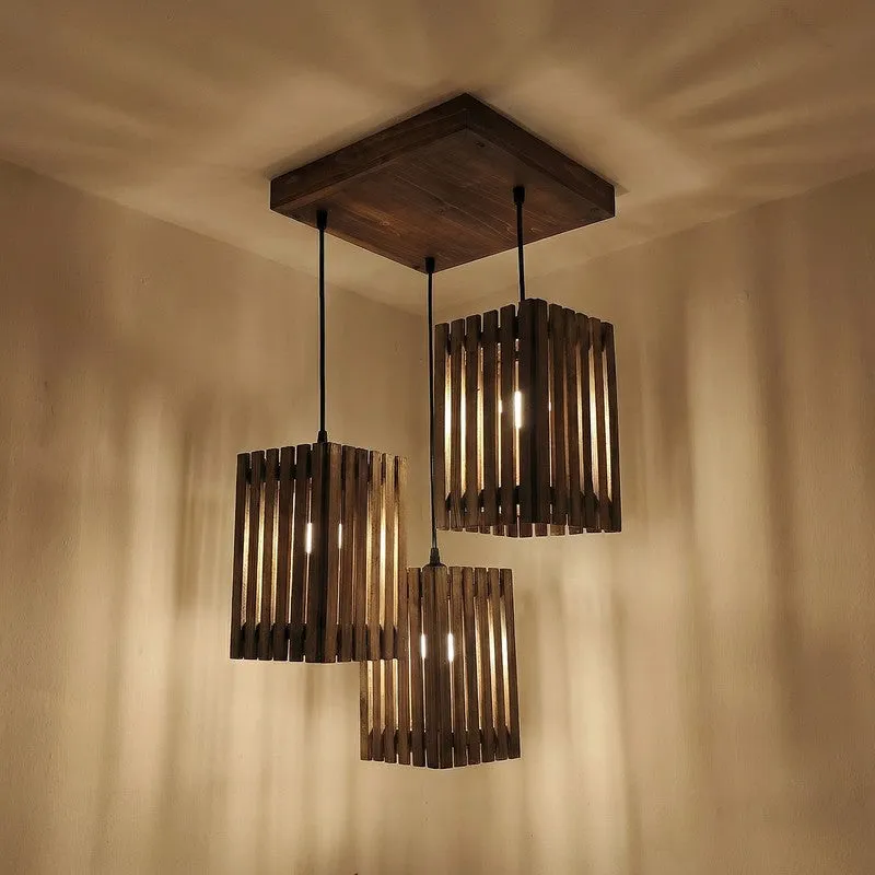 CageCraft Wooden Ceiling Lmap - Brown media 4