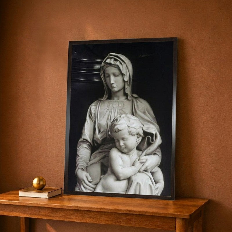Bruges Madonna Detail Canvas Wall Painting - 12 x 18 Inches