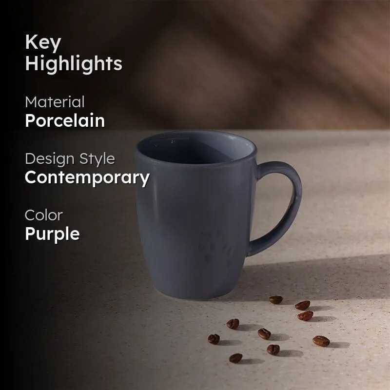 Yuvara Porcelain Coffee Mug (295 mL) - Lavender media 2