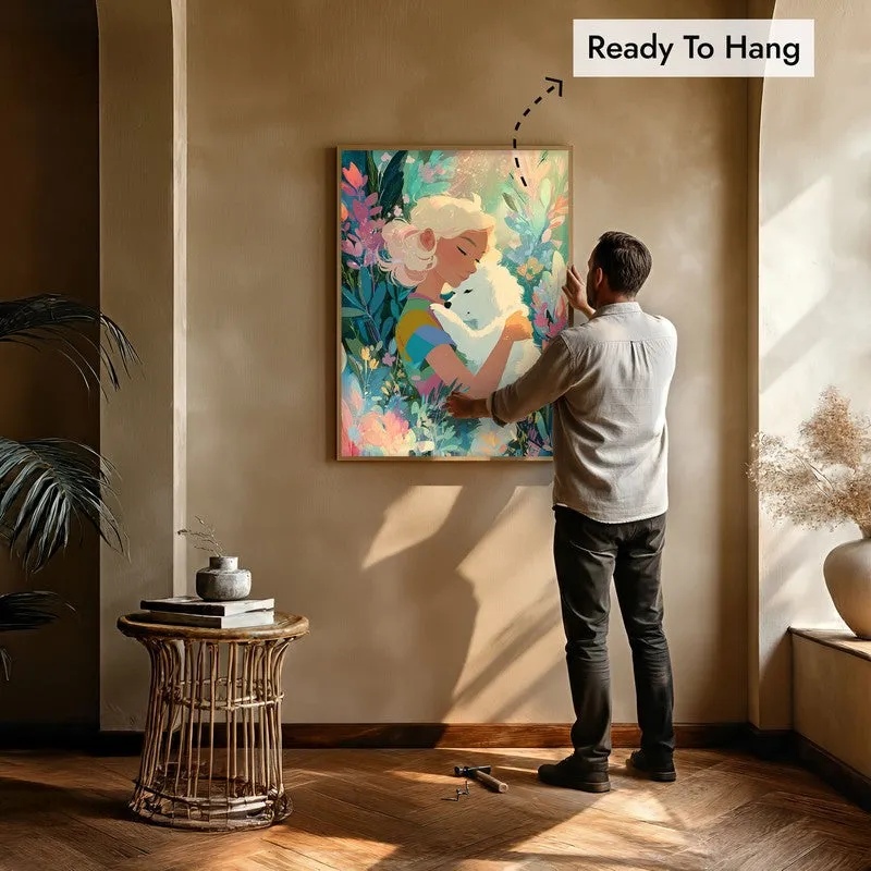 Tendera Canvas Wall Painting With Brown Frame media 8
