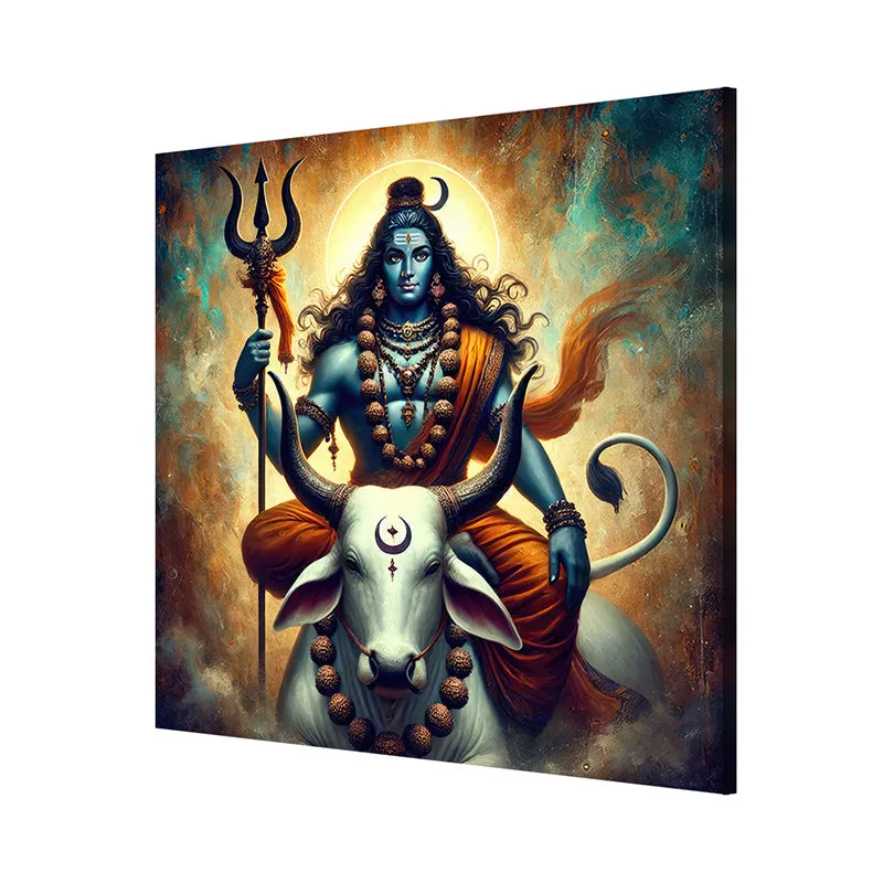 Shiva Nandi Wall Painting media 5