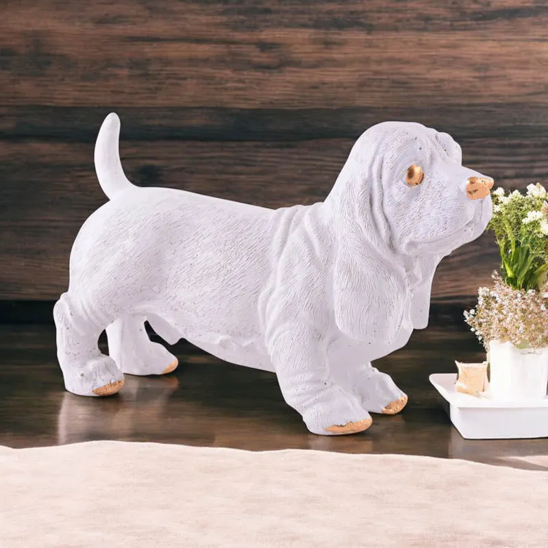 Sir Sniffs-a-lot Painted Polyresin Show Piece - White media 1