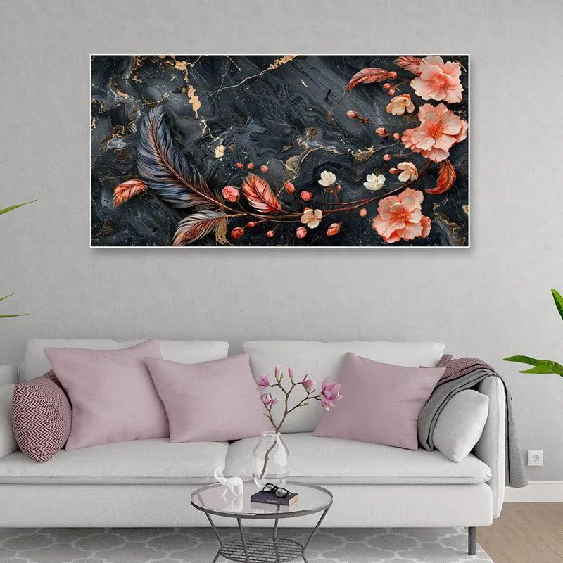 Eslem Floral Wall Painting With Frame media 3