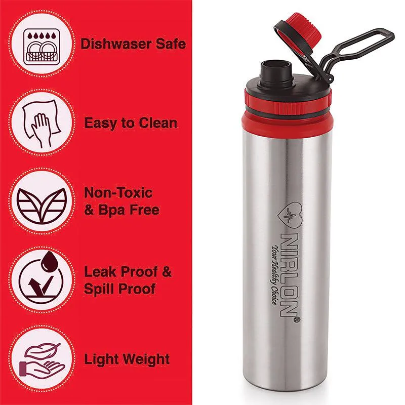 Solene Stainless Steel Water Bottle (Red) - 900 mL media 6