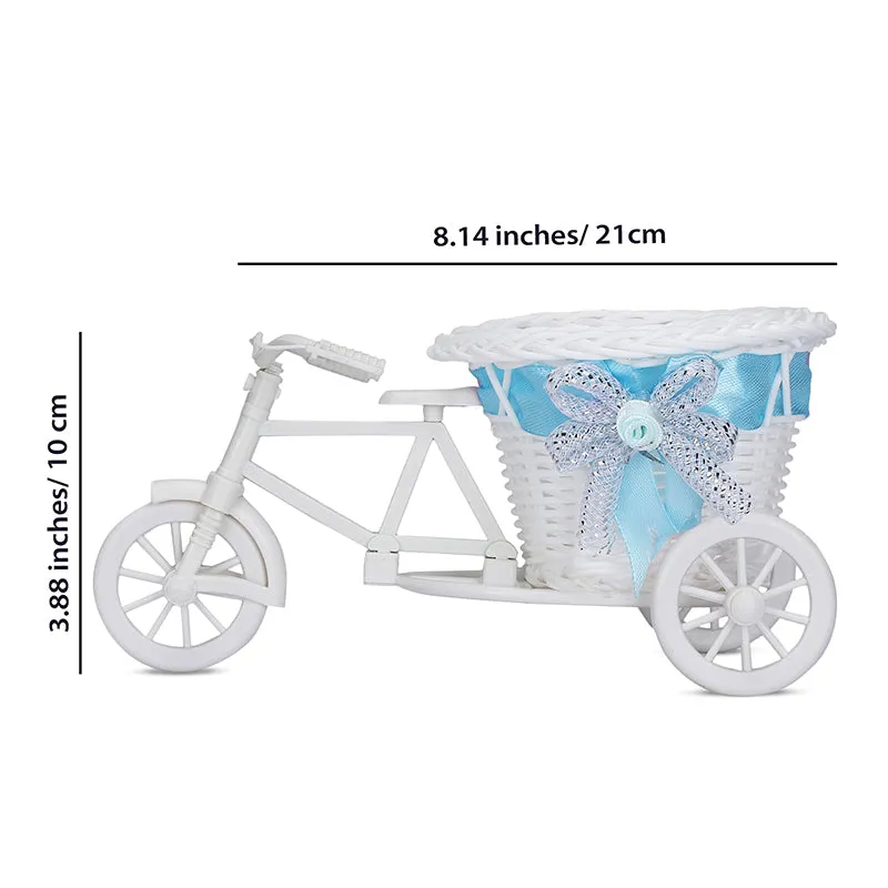 Faux Yellow Plant On Tiny Cycle Rikshaw - Set of Two media 8