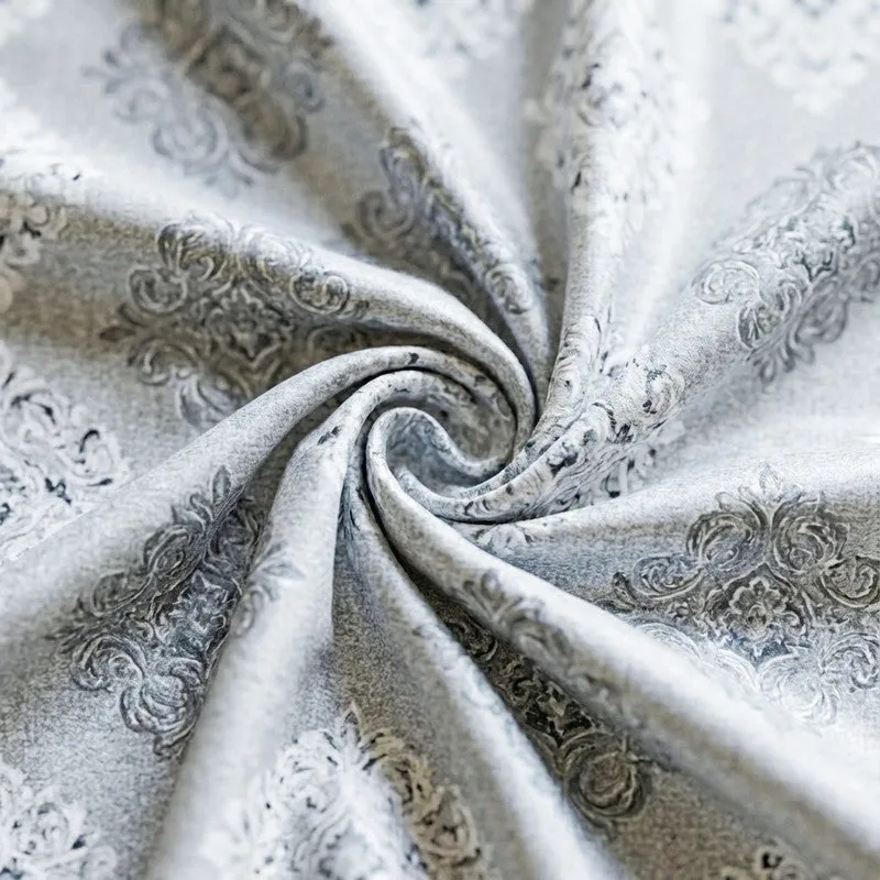 Ivora Ethnic Cotton Bedsheet (Grey) - 144 TC media 5