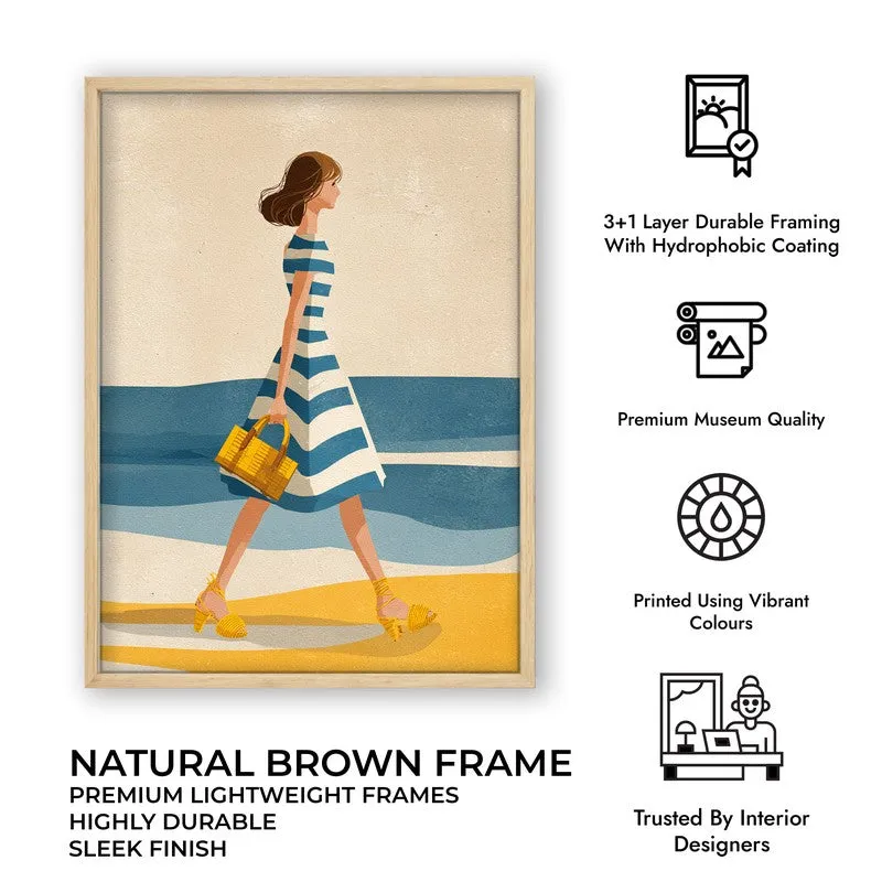 Seabreeze Canvas Wall Painting - Brown Frame media 10