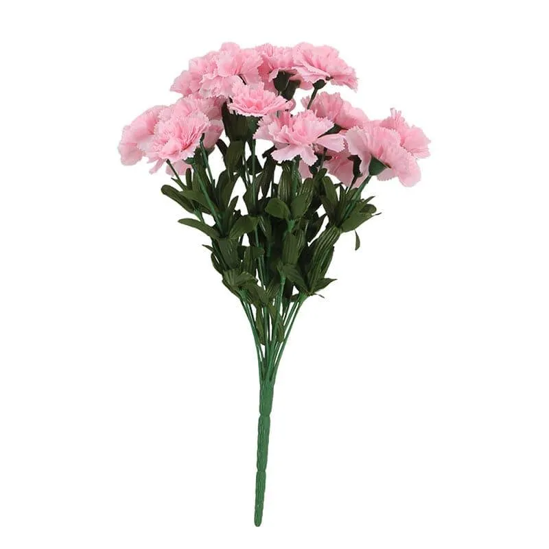 Faux Carnation Bunch (Light Pink) - Set Of Two media 6