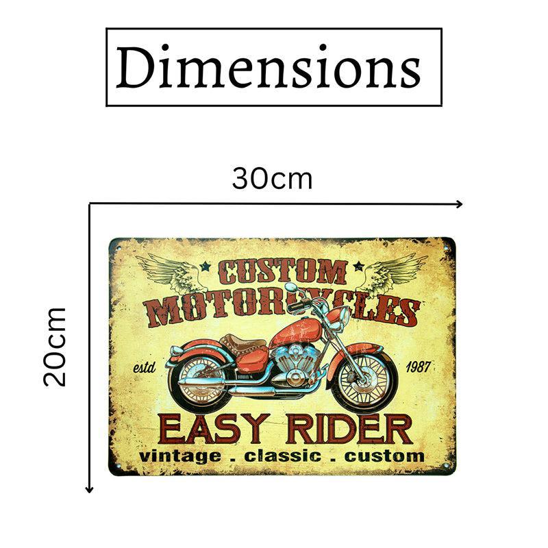 Easy Rider Custom Motorcycles Retro Metal Wall Accent media 7