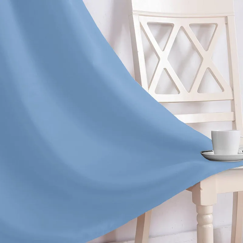 Noir Triple Pinch Pleat Blackout Curtain - Sky Blue media 3