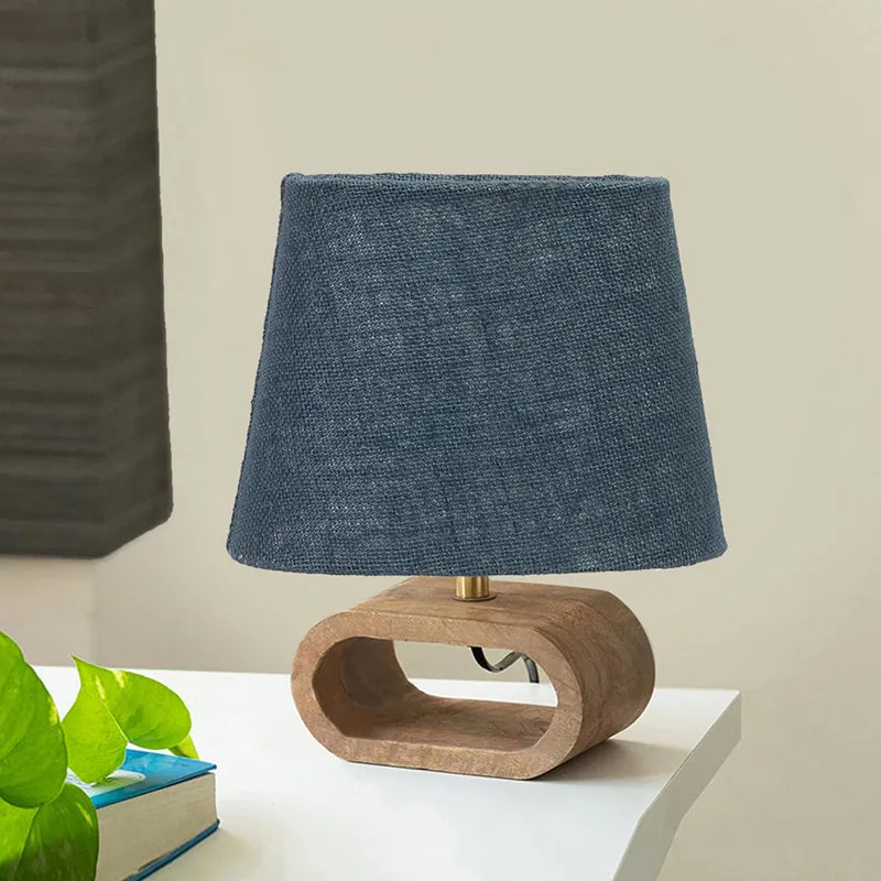 Ajna Wooden Table Lamp - Black,Brown media 2