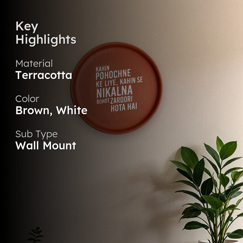 Pohochne Aur Nikalna Terracotta Wall Plate media 2