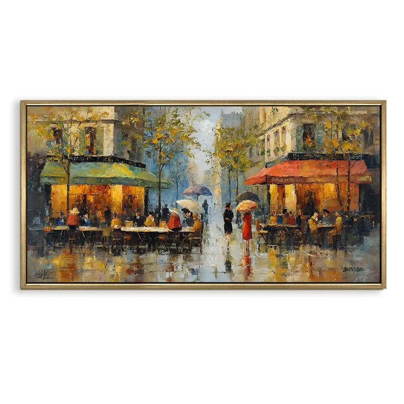 Drizzlefall Canvas Wall Painting With Frame media 3