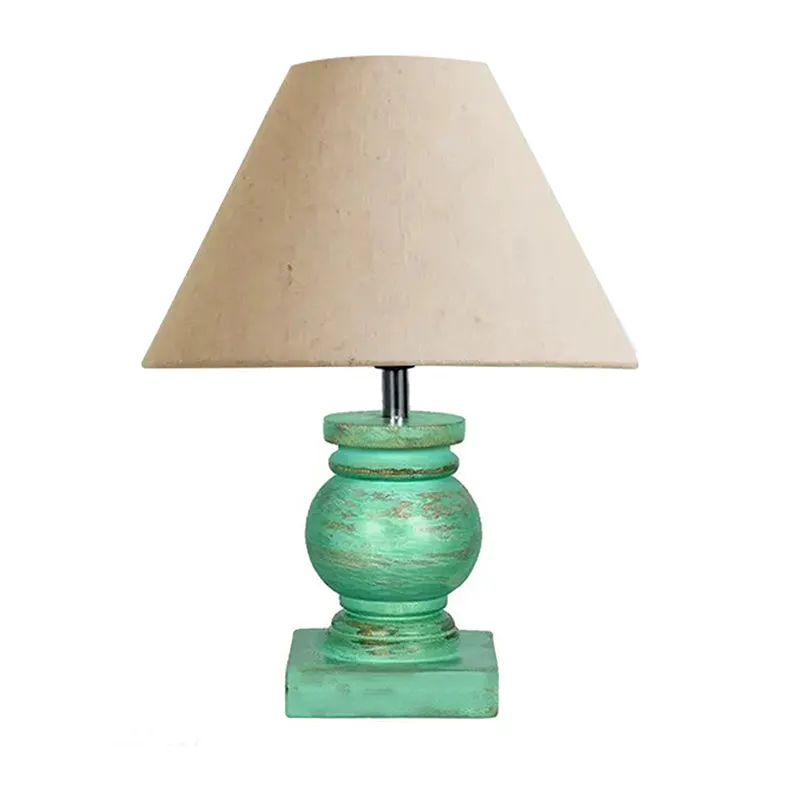 Aliora Nova Wooden Table Lamp - Beige,Green media 5
