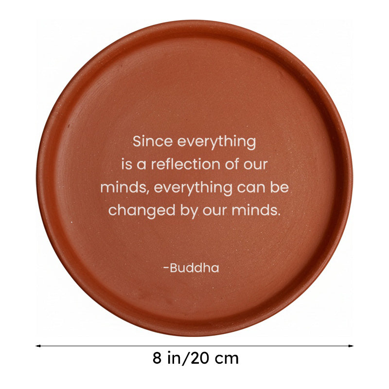 Power Of Mind Terracotta Wall Plate - Set Of Two media 6