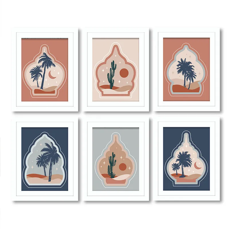 Sahara Silhouettes Wall Art With Frame - Set Of Six media 6