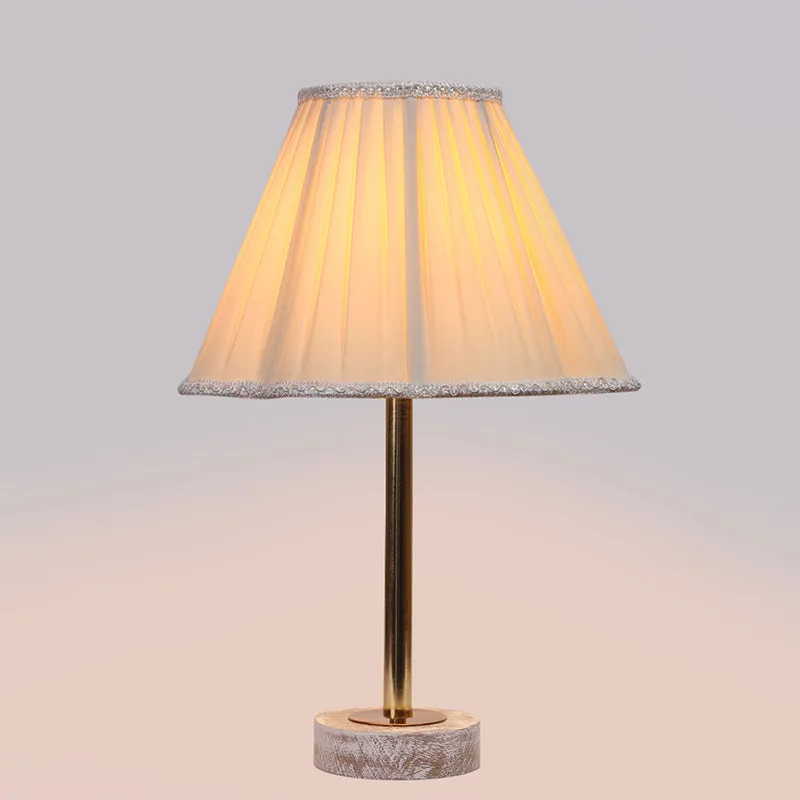 Pleatra Rodin Wooden Table Lamp - White,Gold media 5