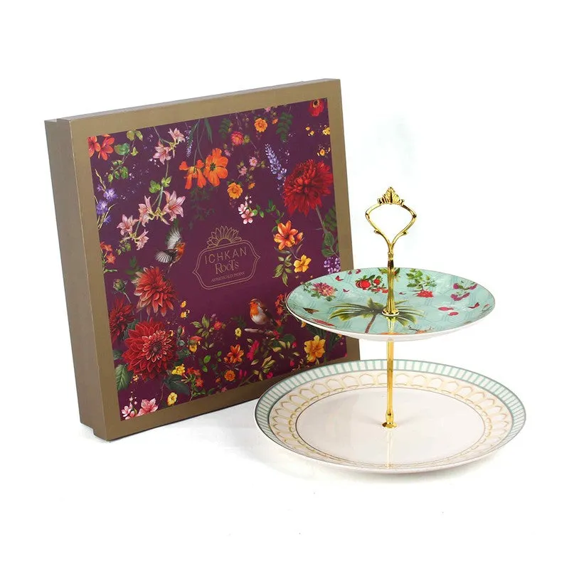 Royal Tier Cake Stand - Green,White media 6