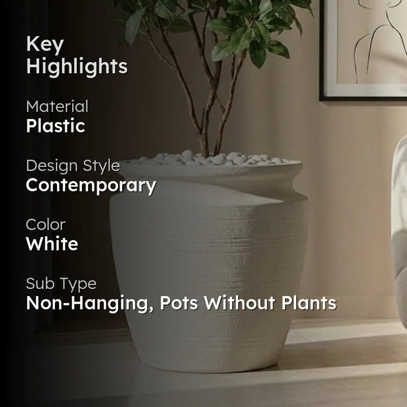 Elune Floor Planter - White - 2