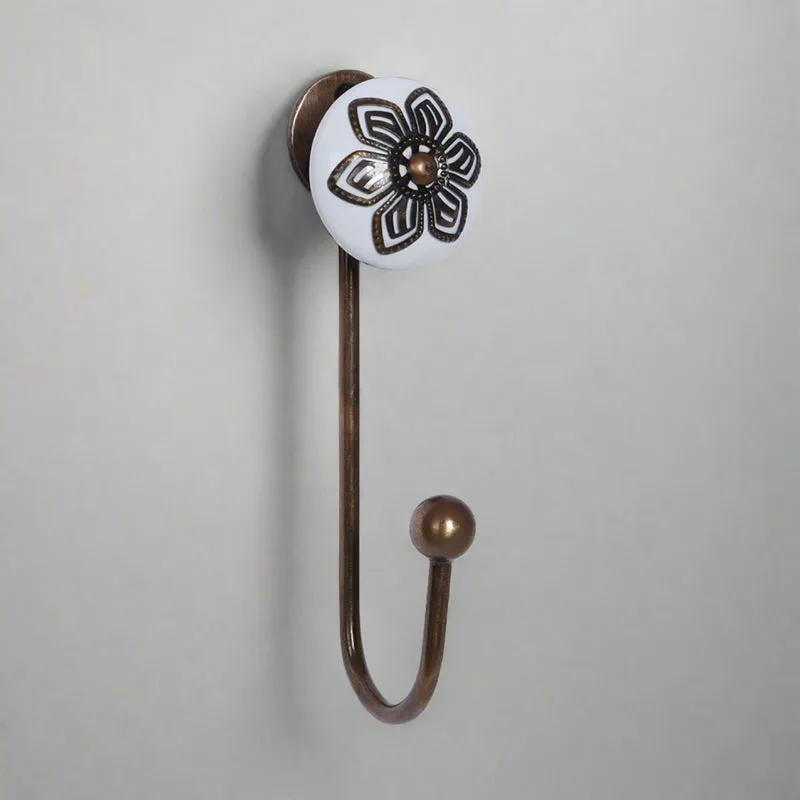 Hesho Filigree Wall Hook - White media 6