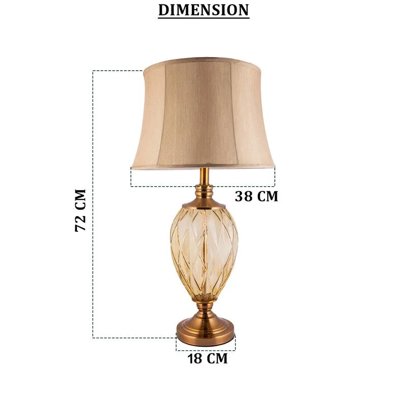 AarviDecor Camden Decorative Fabric Table Lamp - Beige media 7