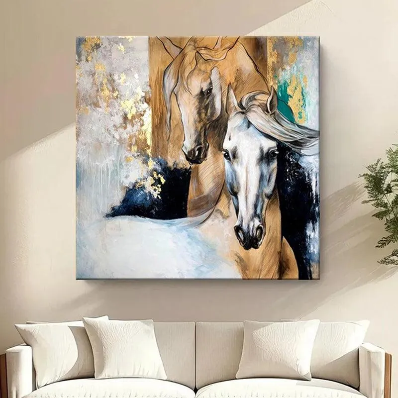 Graceful Horses Wall Painting media 1