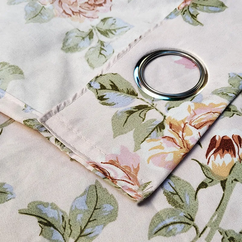 Giselle Floral Cotton Curtain - Set Of Three media 3