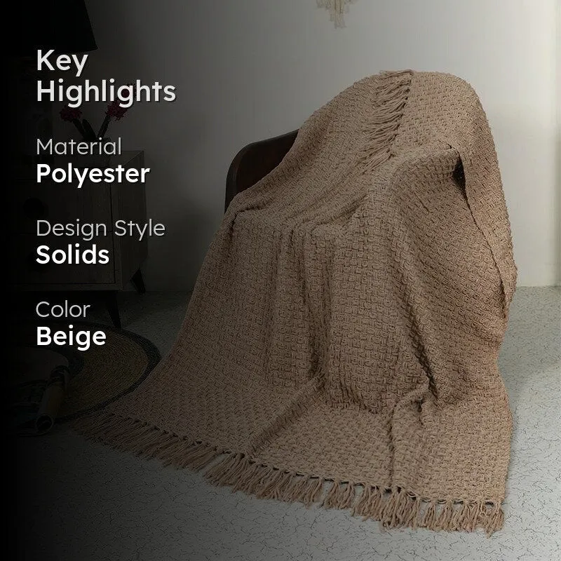 Cozy Loom Throw - Beige media 2