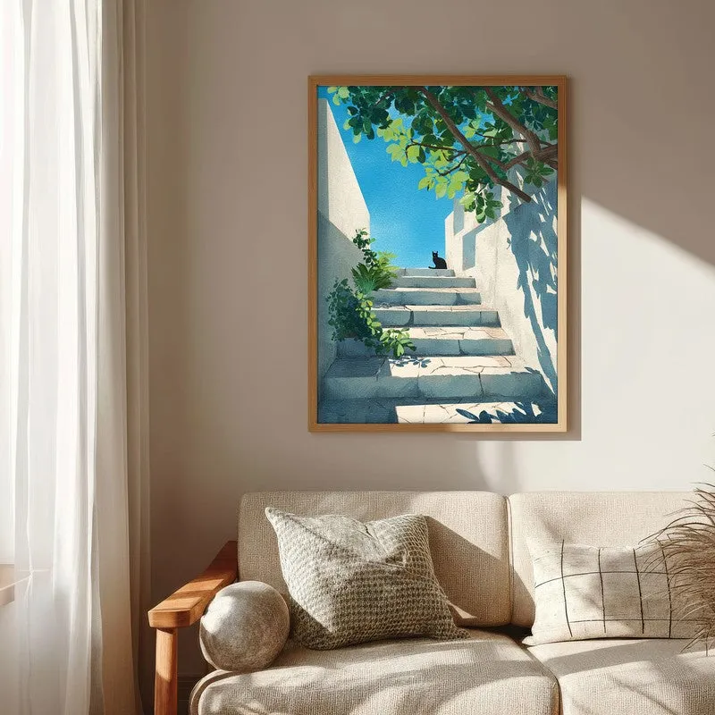 Sereno Canvas Wall Painting With Brown Frame media 7