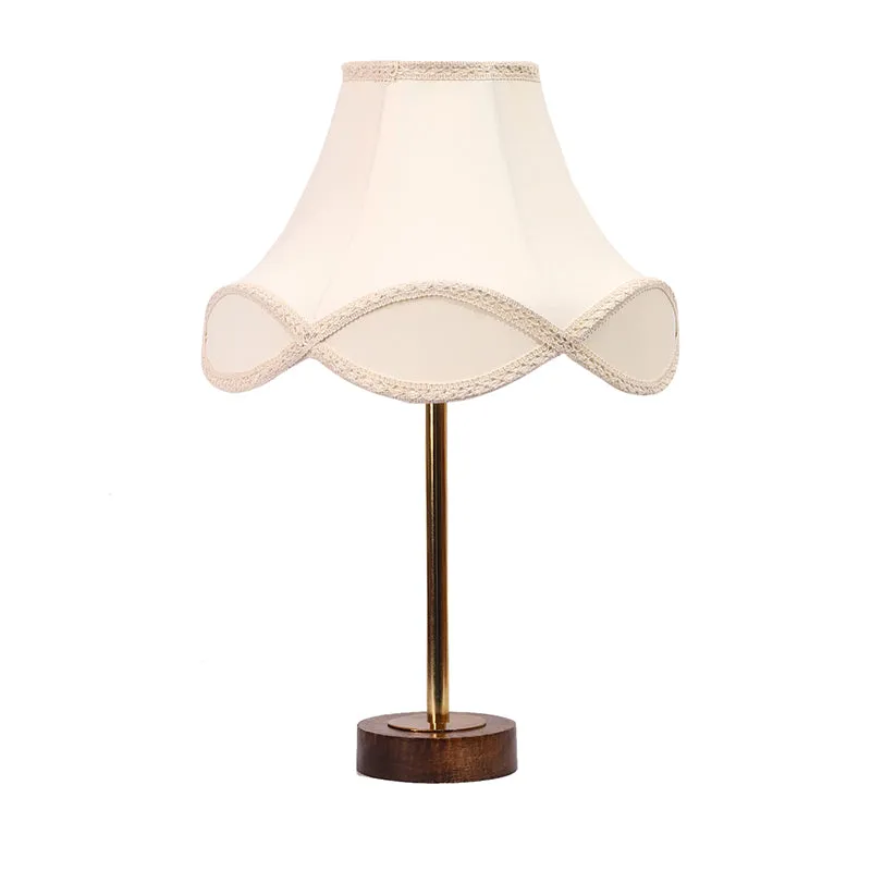Valencia Arc Rodin Wooden Table Lamp - OffWhite,Gold,Brown media 4