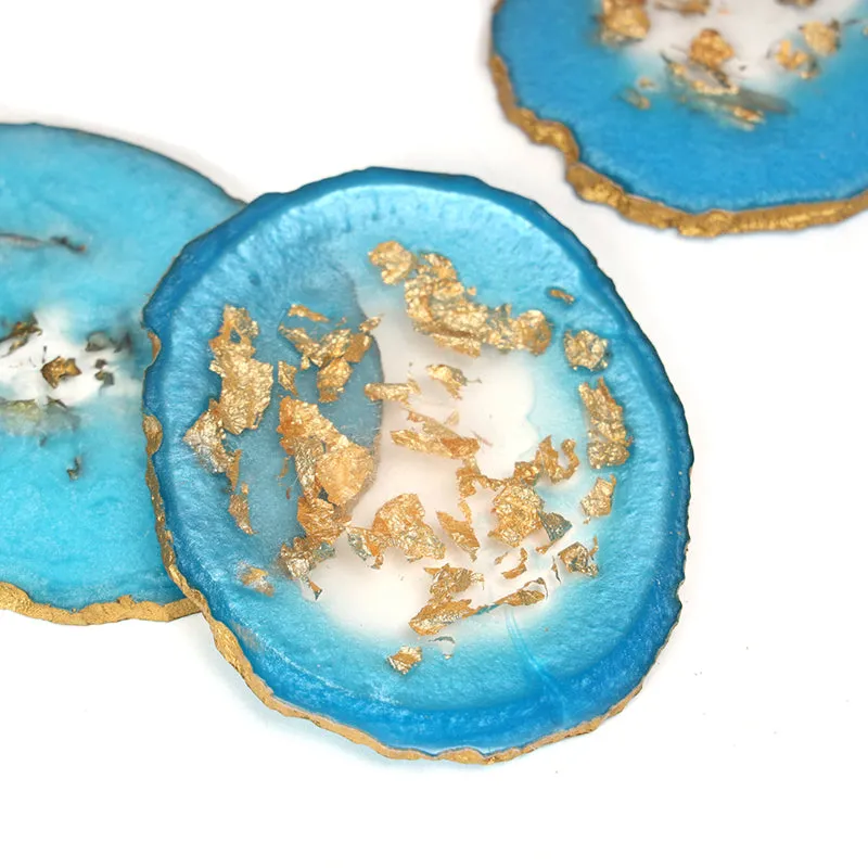 Varq Resin Coaster (Blue) - Seven Piece Set media 6