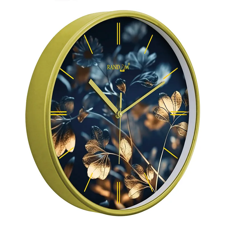 Winter Gold Plastic Wall Clock media 4