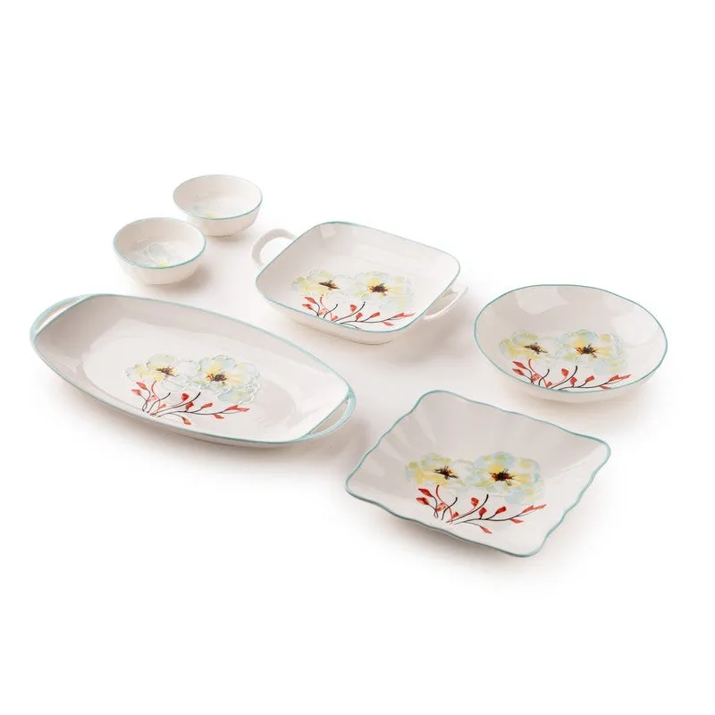 Saffron I Porcelain Snack Set - Six Piece Set media 5