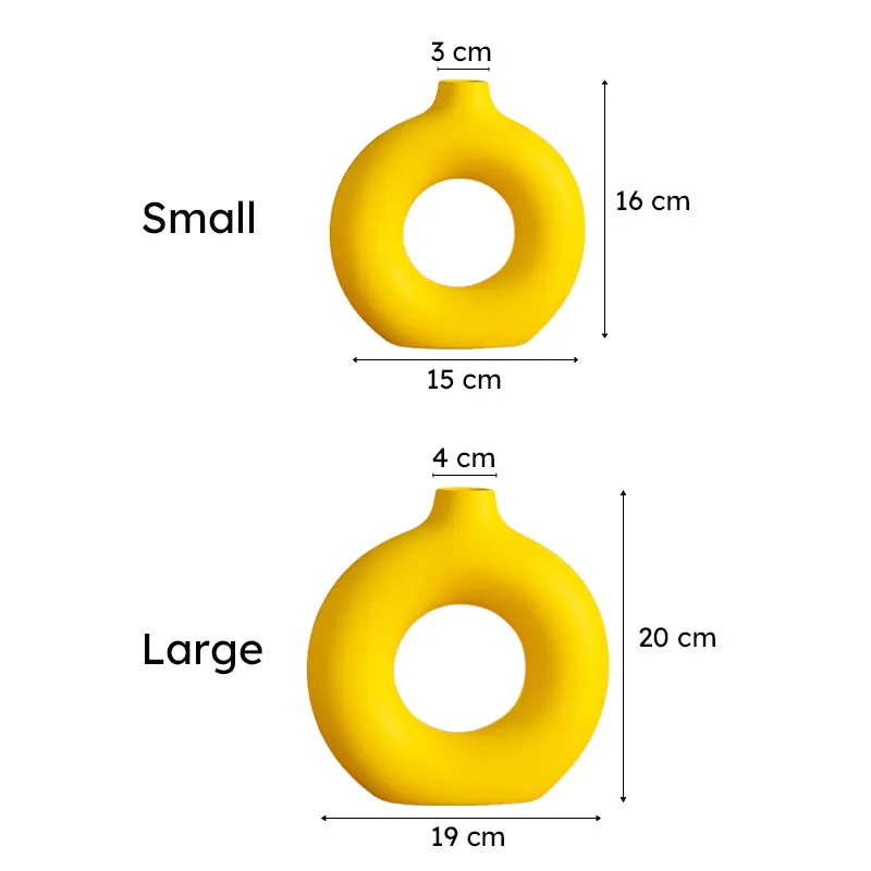 Melo Ceramic Vase - Yellow media 9