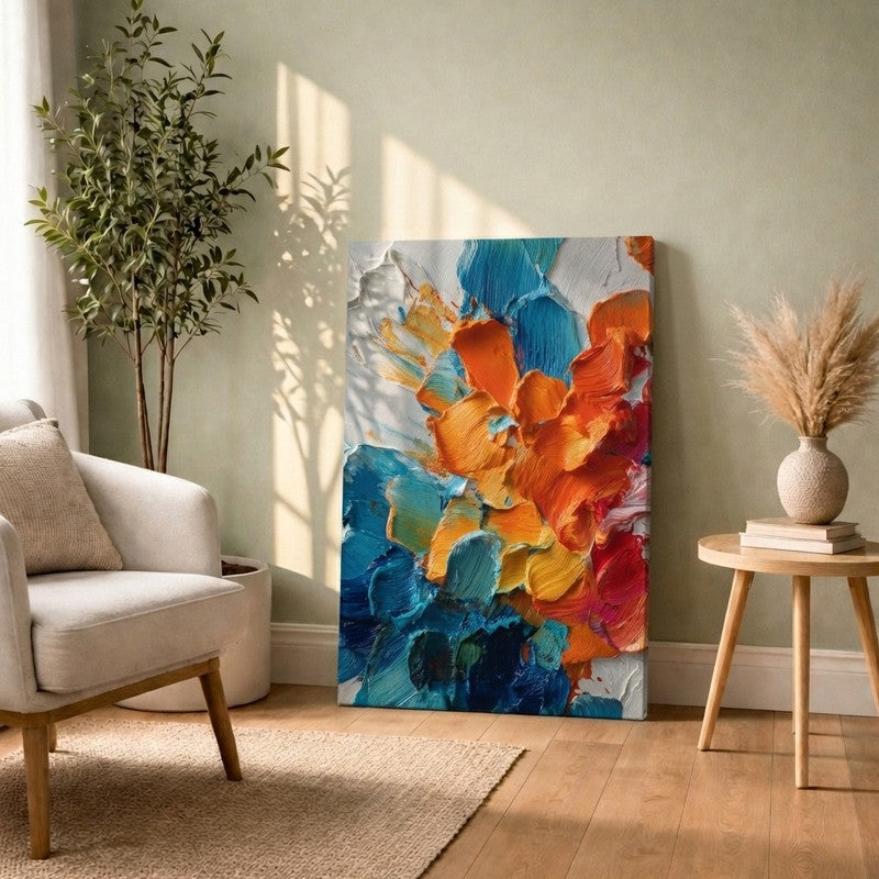 Vivid Bloom Abstract Canvas Wall Art