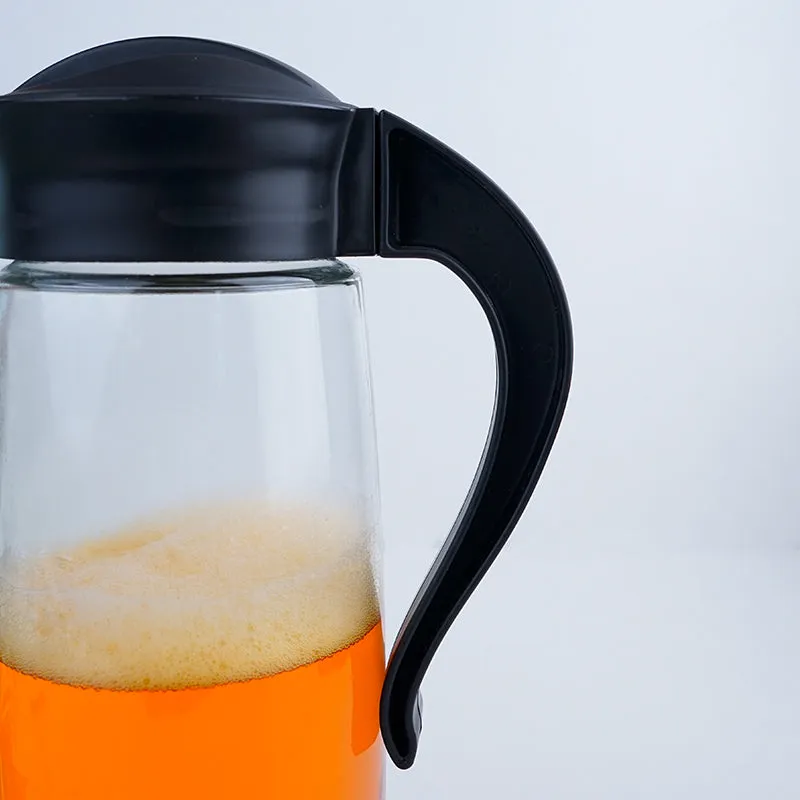 Domana Oval Transparent Jug With Lid (Black) - 1600 ML media 4