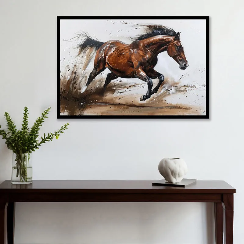 Roan Gallop Wall Art with Black Frame media 1