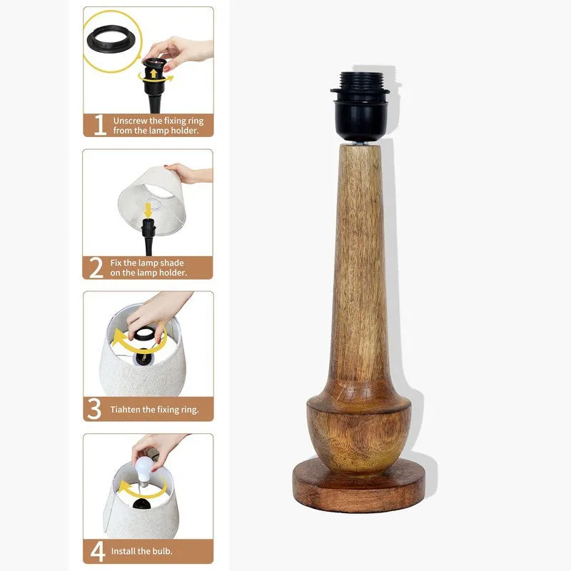 ModoGlow Dynamic Wooden Table Lamp - Beige,Brown media 5