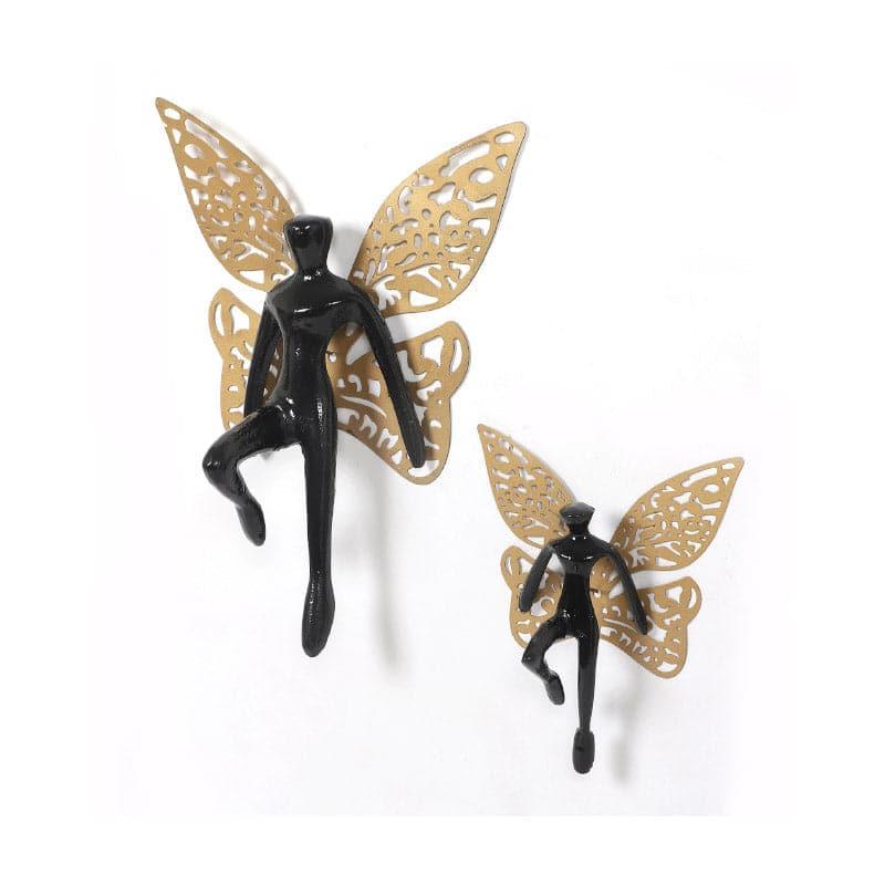 Butterfly Man Aluminium Wall Accent (Black) - Set Of Two media 3