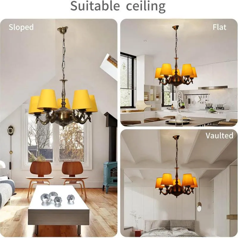 Clarion Conical Golden Antique Ceiling Lamp media 5