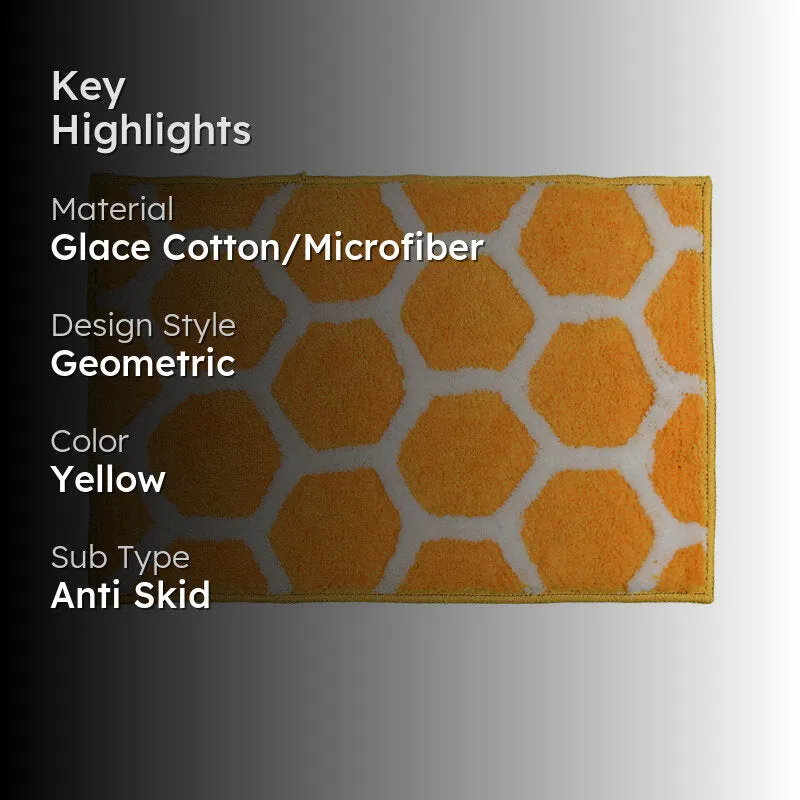 Trevona Cotton Bath Mat - Yellow media 2