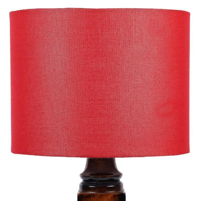 Rosa Raul Fabric Table Lamp - Red,Brown media 5
