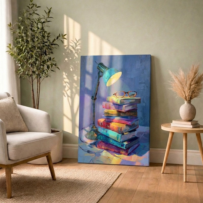 Literary Glow Canvas Canvas Wall Art