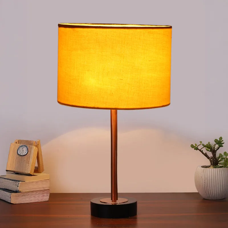 Cotin I Rodin Wooden Table Lamp - Yellow,Copper,Black media 2