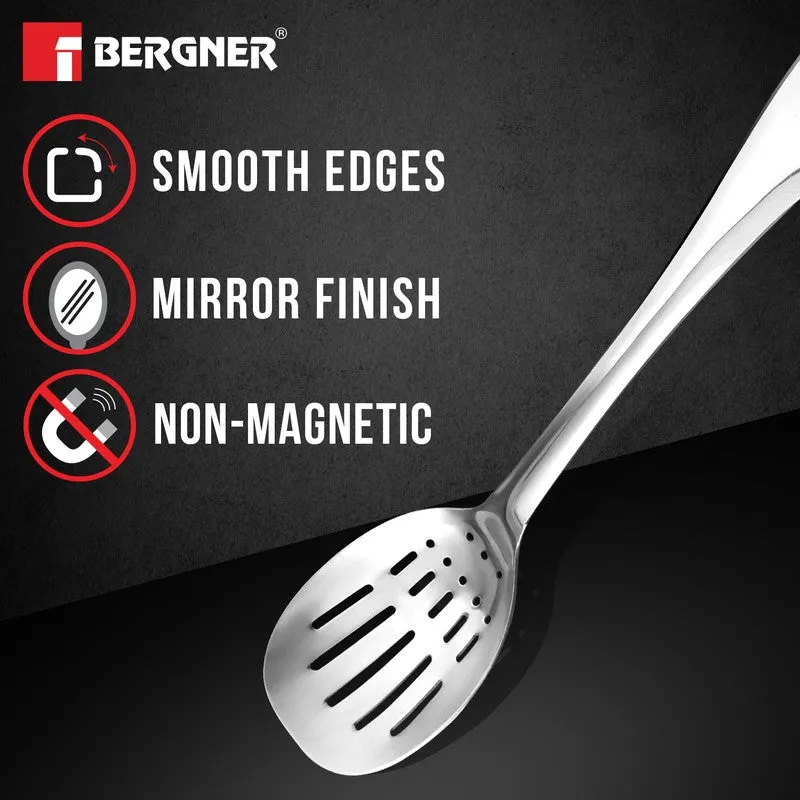 Slotted Stainless Steel Serving Spoon - 35 CM media 8