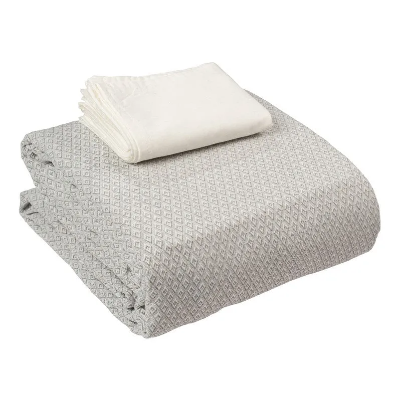 Axis Loom Cotton Bedsheet (Grey) - 300 TC media 8