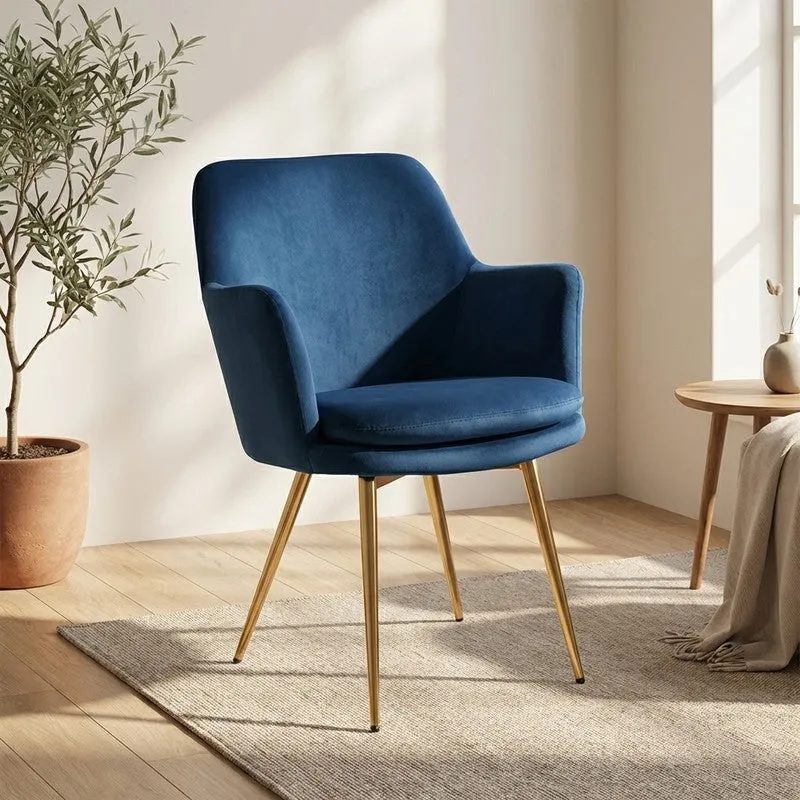 Livora Metal Accent Chair - Blue media 1